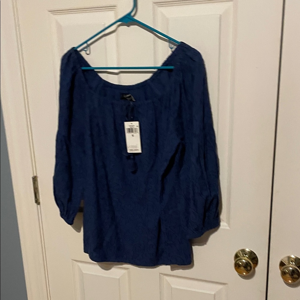 Ralph Lauren Deep Blue Blouse new with tags size medium
